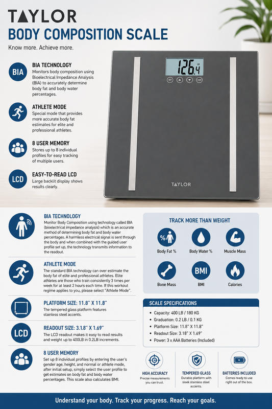 TAYLOR DIGITAL BODY COMPOSITION SCALE
